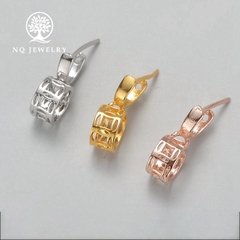 Charm bạc khoen kim tiền móc mặt dây chuyền