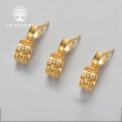 Charm bạc khoen kim tiền móc mặt dây chuyền