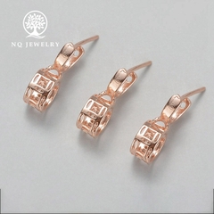 Charm bạc khoen kim tiền móc mặt dây chuyền