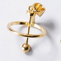 Charm bạc làm mặt dây chuyền gắn hạt đá tròn hình chuông doremon