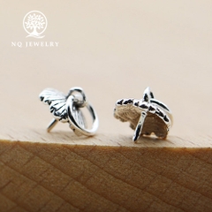 Charm bạc phụ kiện làm mặt dây chuyền hình hoa