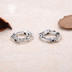 Charm bạc hình tổ chim lồng hạt 6mm vào giữa xỏ ngang