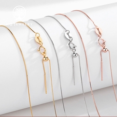 Dây chuyền bạc xích dạng hộp ( xỏ qua hạt nhỏ)