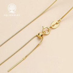 Dây chuyền bạc xích dạng hộp ( xỏ qua hạt nhỏ)