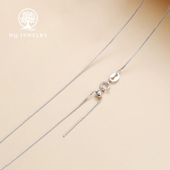 Dây chuyền bạc xích dạng hộp ( xỏ qua hạt nhỏ)