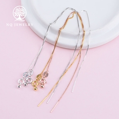 Dây chuyền bạc xích dạng hộp ( xỏ qua hạt nhỏ)