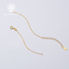 Lắc tay bạc dây xích dạng móc 2 đầu