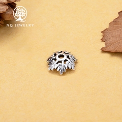 Charm bạc chụp hạt họa tiết thực vật
