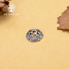 Charm bạc chụp hạt họa tiết thực vật