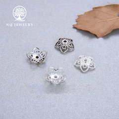 Charm bạc chụp hạt họa tiết
