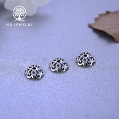 Charm bạc chụp hạt họa tiết