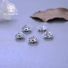 Charm bạc chụp hạt họa tiết