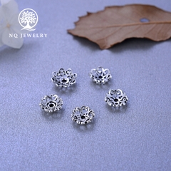 Charm bạc chụp hạt họa tiết