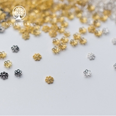 Charm bạc chụp hạt họa tiết hoa văn