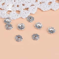 Charm bạc chụp hạt, bọc hạt họa tiết hoa văn