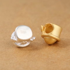 Charm bạc đầu chopper băng mũ rơm one piece xỏ ngang