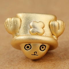 Charm bạc đầu chopper băng mũ rơm one piece xỏ ngang