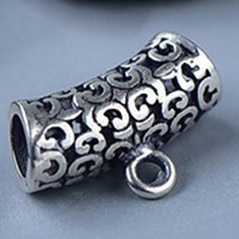 Charm bạc họa tiết cổ điển gắn charm treo