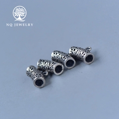 Charm bạc họa tiết cổ điển gắn charm treo