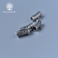 Charm bạc họa tiết cổ điển gắn charm treo