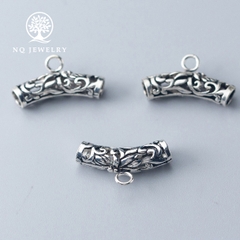 Charm bạc gắn charm treo