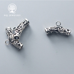 Charm bạc gắn charm treo