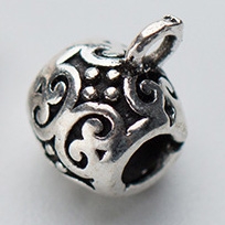 Charm bạc hình trụ xỏ ngang để gắn charm treo