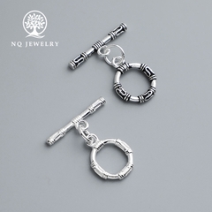 Charm bạc móc khóa tròn kết vòng tay, dây chuỗi