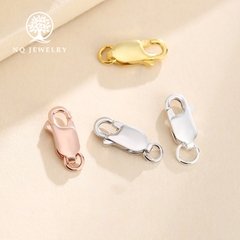 Charm bạc mạ vàng móc khóa kết vòng tay, dây chuỗi