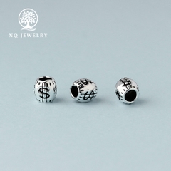Charm bạc túi tiền xỏ ngang