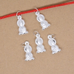 Charm bạc mặt Phật treo