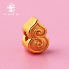 Charm bạc xỏ ngang hình trái bầu
