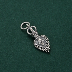 Charrm bạc treo họa tiết pháp bảo họa tiết lửa thiên