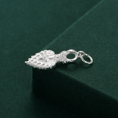 Charrm bạc treo họa tiết pháp bảo họa tiết lửa thiên