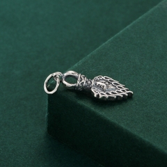 Charrm bạc treo họa tiết pháp bảo họa tiết lửa thiên