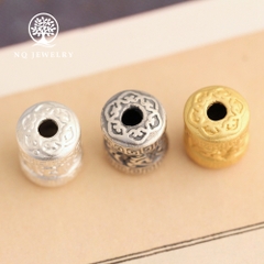 Charm bạc hình trụ lục tự minh chú