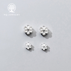 Charm bạc hoa anh đào xỏ ngang