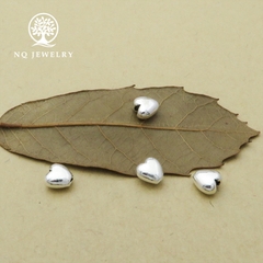 Charm bạc trái tim xỏ ngang