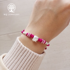 Charm bạc túi may mắn xỏ ngang