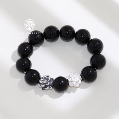 Charm bạc hoa sen xỏ ngang