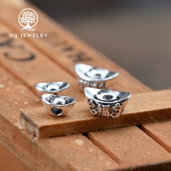 Charm bạc hình thỏi bạc xỏ ngang
