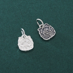 Charm bạc treo mặt dây chuyền hình hồ ly chín đuôi