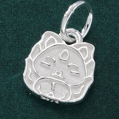 Charm bạc treo mặt dây chuyền hình hồ ly chín đuôi