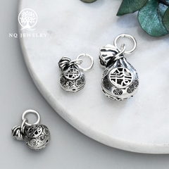 Charm bạc túi tài lộc treo