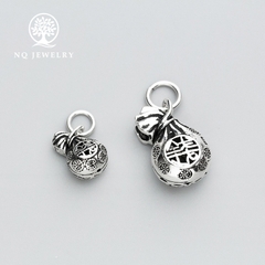 Charm bạc túi tài lộc treo