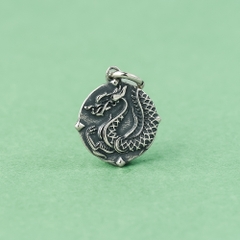 Charm bạc treo mặt dây chuyền hình rồng