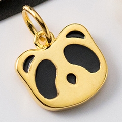 Charm bạc hình đầu gấu trúc treo