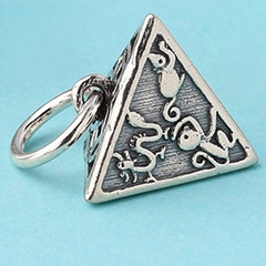 Charm bạc treo tam hợp 12 con giáp