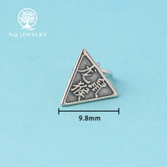 Charm bạc treo tam hợp 12 con giáp