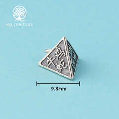 Charm bạc treo tam hợp 12 con giáp